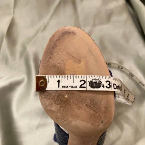 Jimmy Choo Salise Suede Croc-Embossed EU 36 85mm Color Is Denim Worn Once - Picture 13 of 15